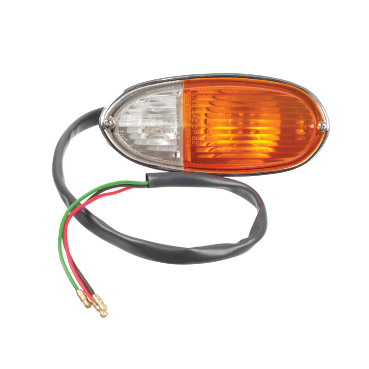 Lucas L715 front side and indicator lamp. Amber and clear lens, fits 1990 on Rolls Royce Corniche