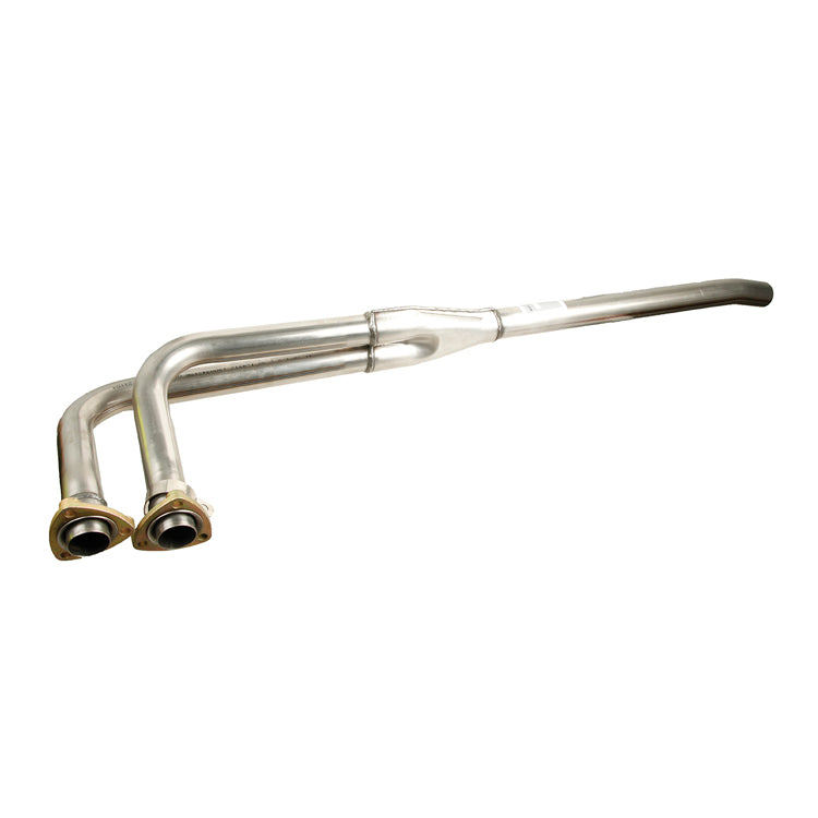 Twin Front Pipe Assembly, Twin Front Pipe Assembly - Mgb Chrome Standard System