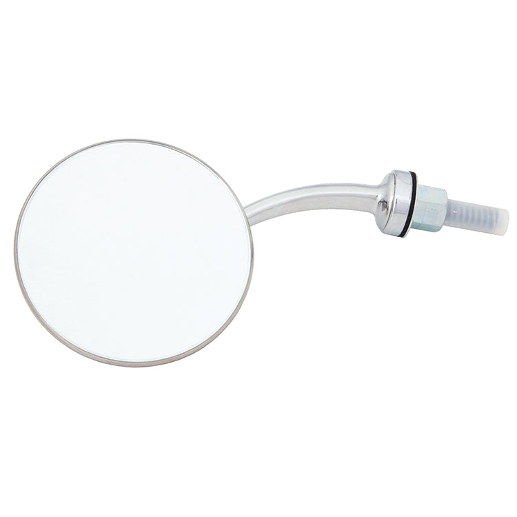 Wing / Fender Mirror, This Mirror Has A Spring Loaded Base, Curved Arm, Round Head And A Flat Mirror Glass. It Fits To The Lh Or Rh Side Of Vehicle.