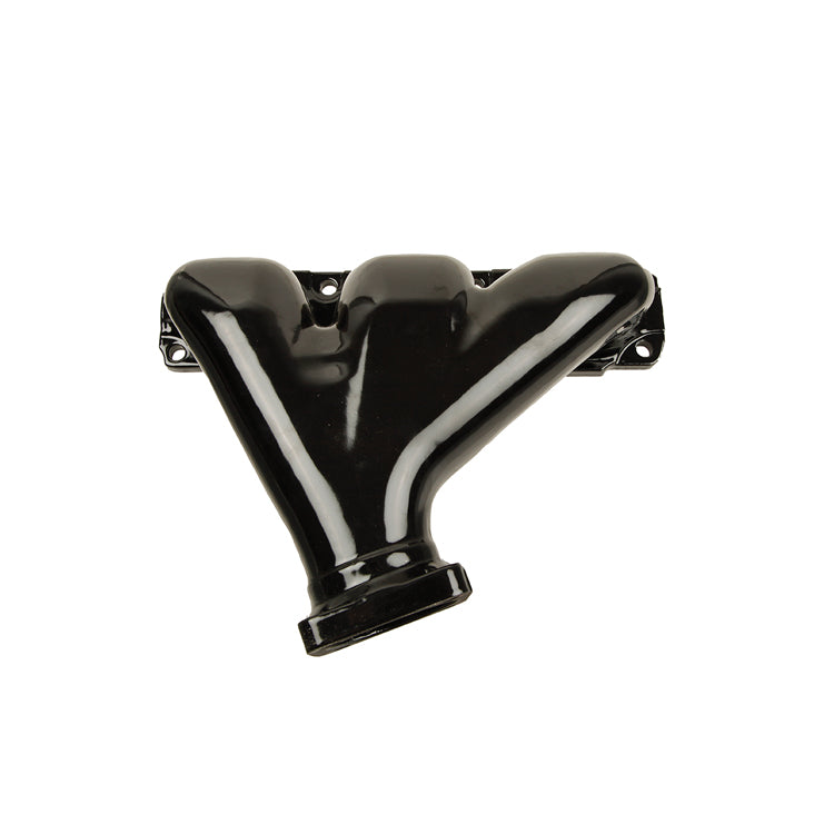 Rear Exhaust Manifold, Exhaust Manifold, Rear. Black Vitreous Enamel Finish.