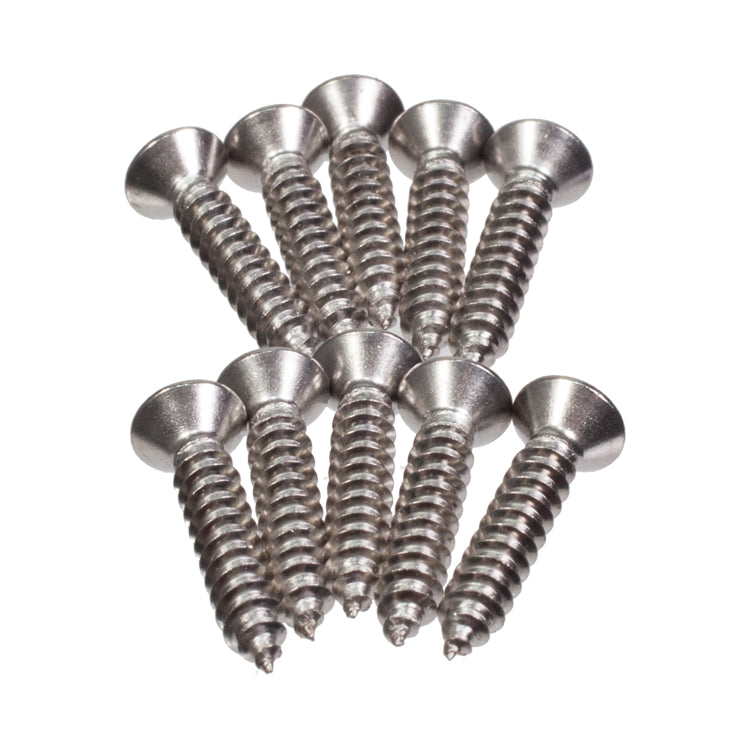 Trim Screw Pack 5/8", Pack Of 10 Trim Screw - Stainless Steel, Slotted Raised Countersunk, #4 X 5/8"