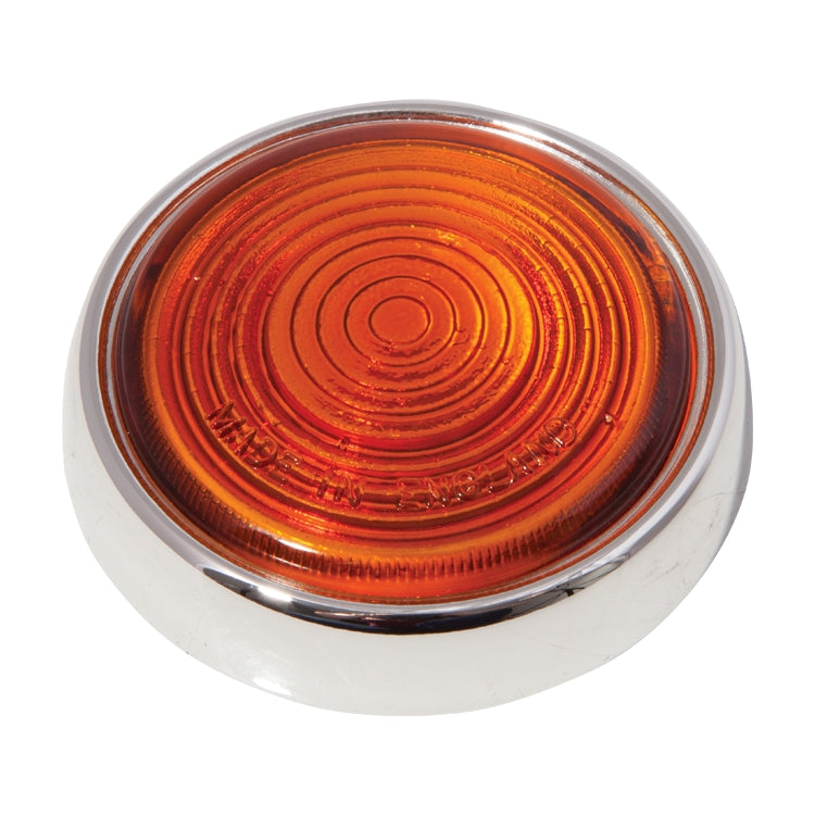 Lucas L563 Amber indicator Lens and Chrome Rim